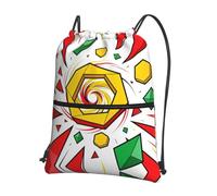 CNTDBU Sac à dos géométrique avec cordon de serrage et fermeture éclair, imperméable, léger, pour gym, sport, sac à dos réglable pour voyage, randonnée