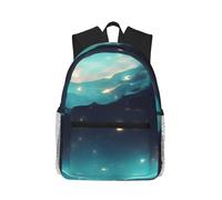 CNTDBU Sac à dos léger avec étoiles de science-fiction pour homme et femme, sac à dos décontracté pour voyage, travail, sac pour ordinateur portable pour les trajets quotidiens