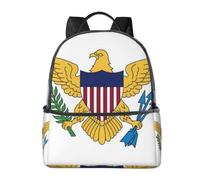 CNTDBU Sac à dos léger avec housse pour ordinateur portable Motif drapeau des îles Vierges américaines