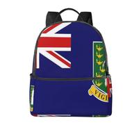 CNTDBU Sac à dos léger avec housse pour ordinateur portable Motif drapeau des îles Vierges britanniques