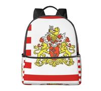 CNTDBU Sac à dos léger avec housse pour ordinateur portable Motif drapeau du Sénat de Brême