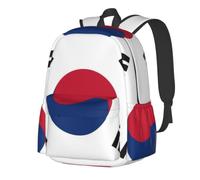 CNTDBU Sac à dos léger et décontracté avec drapeau national de la Corée du Sud pour adultes, sac à dos de voyage de grande capacité avec sangles rembourrées, sac de banlieue résistant à l'eau