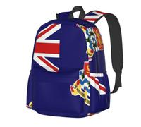 CNTDBU Sac à dos léger et décontracté avec motif drapeau des îles Caïmans pour adultes - Sac à dos de voyage de grande capacité avec sangles rembourrées - Sac de banlieue résistant à l'eau