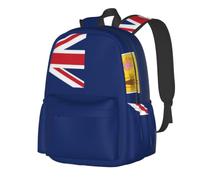 CNTDBU Sac à dos léger et décontracté avec motif drapeau des îles Turques et Caïques pour adultes, grande capacité, sac de voyage avec sangles rembourrées, sac de banlieue résistant à l'eau