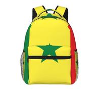 CNTDBU Sac à dos léger et décontracté avec motif drapeau du Sénégal pour adultes, grande capacité, sac de voyage avec sangles rembourrées, sac de banlieue résistant à l'eau
