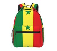 CNTDBU Sac à dos léger et décontracté avec motif drapeau du Sénégal pour adultes, grande capacité, sac de voyage avec sangles rembourrées, sac de banlieue résistant à l'eau