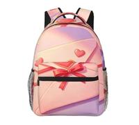 CNTDBU Sac à dos léger et décontracté en forme de cœur pour adultes, sac à dos de voyage de grande capacité avec sangles rembourrées, sac de banlieue résistant à l'eau