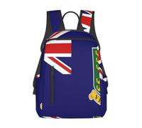 CNTDBU Sac à dos léger et décontracté Motif drapeau des îles Vierges britanniques Grande capacité