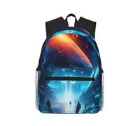 CNTDBU Sac à dos léger Science Fiction Future pour femmes et hommes, sac à dos décontracté pour voyage, travail, sac pour ordinateur portable pour les trajets quotidiens