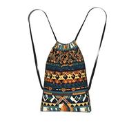 CNTDBU Sac à dos pliable avec cordon de serrage et texture tribale africaine - Léger et réutilisable - Sac à dos de poche compact pour le camping, la salle de sport