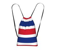 CNTDBU Sac à dos pliable avec cordon de serrage - Léger et réutilisable - Motif drapeau du Costa Rica - Sac à dos compact pour le camping, la salle de sport