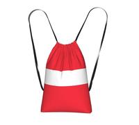 CNTDBU Sac à dos pliable avec cordon de serrage - Motif drapeau autrichien - Léger et réutilisable - Sac à dos compact pour le camping, la salle de sport
