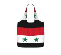 CNTDBU Sac à dos pliable avec cordon de serrage - Motif drapeau de la République arabe syrienne - Léger et réutilisable - 25 l