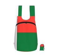 CNTDBU Sac à dos pliable avec motif drapeau de Madagascar 16 l - Léger - Sac à dos de randonnée imperméable avec fermeture éclair - Pour homme et femme
