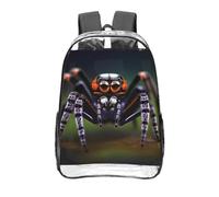 CNTDBU Sac à dos transparent en PVC approuvé par les stades de la forêt tropicale tropicale, 40,6 cm, imprimé sur toute la surface, poche avant de voyage légère, unisexe