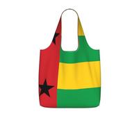 CNTDBU Sac de courses pliable avec cordon de serrage - Motif drapeau de la Guinée-Bissau - Léger et réutilisable - 25 l