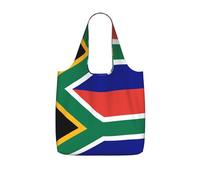 CNTDBU Sac de courses pliable léger réutilisable avec cordon de serrage pour le travail, la salle de sport et le drapeau de l'Afrique du Sud - 25 l