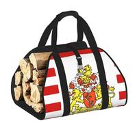 CNTDBU Sac de transport pour bois de chauffage avec drapeau du Sénat de Brême - En toile robuste - Sac de transport de bûches imperméable avec poignées rembourrées