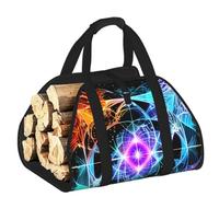 CNTDBU Sac de transport pour bois de chauffage en huit dimensions - Sac fourre-tout en toile robuste - Sac de transport de bois imperméable avec poignées rembourrées