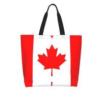 CNTDBU Sac fourre-tout à bandoulière de grande capacité avec drapeau canadien pour femme - Polyester résistant à l'eau pour le shopping, le travail, un usage quotidien