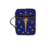 CNTDBU Sac fourre-tout avec poignées avec drapeau de l'État de l'Indiana - Organiseur résistant à l'eau pour voyage à l'église, porte-stylo, tablette, journal