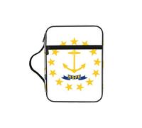 CNTDBU Sac fourre-tout avec poignées avec drapeau de l'État du Rhode Island - Organiseur résistant à l'eau pour voyage à l'église, porte-stylo, tablette, journal