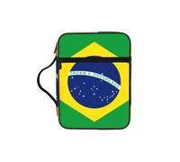 CNTDBU Sac fourre-tout avec poignées - Motif drapeau brésilien - Résistant à l'eau - Pour voyage à l'église, porte-stylo, tablette, journal