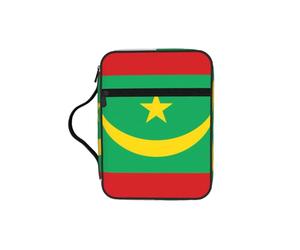 CNTDBU Sac fourre-tout avec poignées - Motif drapeau de la Mauritanie - Résistant à l'eau - Pour voyage à l'église, porte-stylo, tablette, journal