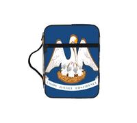 CNTDBU Sac fourre-tout avec poignées - Motif drapeau de l'État de Louisiane - Résistant à l'eau - Pour voyage à l'église, porte-stylo, tablette, journal