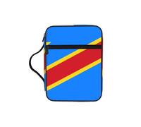 CNTDBU Sac fourre-tout avec poignées - Motif drapeau du Congo - Résistant à l'eau - Pour voyage à l'église, porte-stylo, tablette, journal