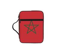 CNTDBU Sac fourre-tout avec poignées - Motif drapeau du Maroc - Résistant à l'eau - Pour voyage à l'église, porte-stylo, tablette, journal