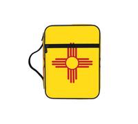 CNTDBU Sac fourre-tout avec poignées Motif drapeau du Nouveau-Mexique - Résistant à l'eau - Pour voyage à l'église, porte-stylo, tablette, journal