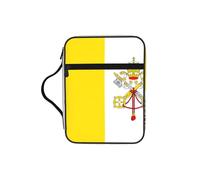 CNTDBU Sac fourre-tout avec poignées - Motif drapeau du Vatican - Résistant à l'eau - Pour voyage à l'église, porte-stylo, tablette, journal