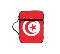 CNTDBU Sac fourre-tout avec poignées - Motif drapeau tunisien - Résistant à l'eau - Pour voyage à l'église, porte-stylo, tablette, journal
