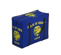 CNTDBU Sac fourre-tout imperméable et réutilisable avec fermeture éclair - Motif drapeau de l'État de l'Oregon - Sac de rangement pliable pour voyage pique-nique