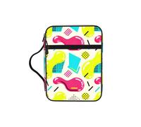 CNTDBU Sac fourre-tout Memphis sans couture avec poignées - Résistant à l'eau - Organiseur pour voyage à l'église, porte-stylo, tablette, journal