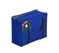 CNTDBU Sac fourre-tout résistant avec motif drapeau de l'État du Nevada, imperméable, réutilisable, avec fermeture éclair, sac de rangement pliable pour voyage, pique-nique