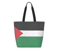 CNTDBU Sac fourre-tout réutilisable en Tyvek avec drapeau de l'État de Palestine, léger, pliable, en papier, imperméable, durable, respectueux de l'environnement pour le shopping, le travail, les