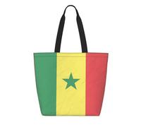 CNTDBU Sac fourre-tout réutilisable en Tyvek avec drapeau du Sénégal, léger, pliable, en papier, imperméable, durable, respectueux de l'environnement pour le shopping, le travail, les voyages