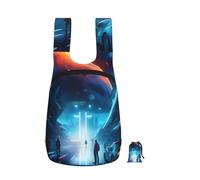 CNTDBU Science Fiction Future Sac à dos pliable léger 16 l Sac à dos de randonnée imperméable avec fermeture éclair pour homme et femme