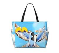 CNTDBU Seagulls in flight Sac de voyage de plage imperméable avec 7 poches, sac fourre-tout surdimensionné pour gym, camping, léger et pliable