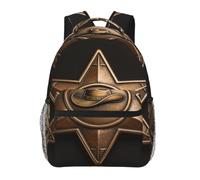 CNTDBU Sheriff Star Badge Sac à dos léger et décontracté pour adultes Grande capacité Sac à dos de voyage avec sangles rembourrées Sac de banlieue résistant à l'eau