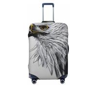 CNTDBU Sketching an Eagle Housse de valise extensible - Protection élastique pour voyage, résistante aux rayures, s'adapte à la plupart des valises, Noir , M, Bohémien