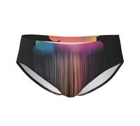 CNTDBU Slip triangle coloré arc-en-ciel pour homme - Doux et extensible - Respirant - Avec pochette, ceinture sans étiquette - Évacuation de l'humidité pour un usage quotidien, Noir , S