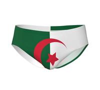 CNTDBU Slip triangle pour homme Drapeau de l'Algérie - Doux et extensible - Respirant - Avec pochette - Sans étiquette - Évacuation de l'humidité - Pour un usage quotidien, Noir , S