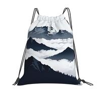 CNTDBU Snow Mountain Peak Grand sac à dos imperméable et léger pour le sport, sac à dos décontracté avec cordon de serrage pour voyage randonnée