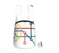 CNTDBU Subway Map Lines Sac à dos pliable léger et pliable avec fermeture éclair pour homme et femme 16 l