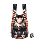 CNTDBU The Silent Monkey Sac à dos pliable 16 l Sac à dos léger et pliable pour voyage Sac à dos de randonnée imperméable avec fermeture éclair pour homme et femme