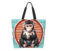 CNTDBU The Silent Monkey Sac fourre-tout à bandoulière de grande capacité pour femme - Polyester résistant à l'eau pour le shopping, le travail, un usage quotidien
