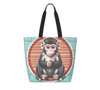 CNTDBU The Silent Monkey Tyvek Sac fourre-tout réutilisable en papier léger et pliable, imperméable, durable, respectueux de l'environnement pour le shopping, le travail, les voyages